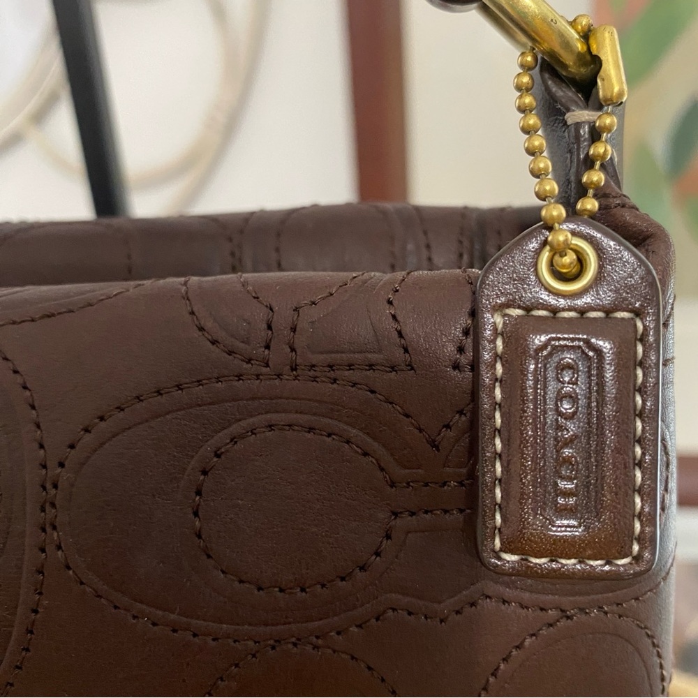 Coach Embroidered Leather Handbag - Picture 4 of 13